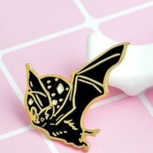 Bat & Moon Enamel Pin